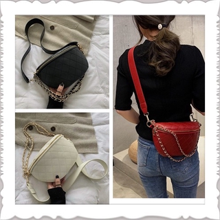 Image of Chest bag new wave rhombic chain waist pocket woman sling bag Fashion casual