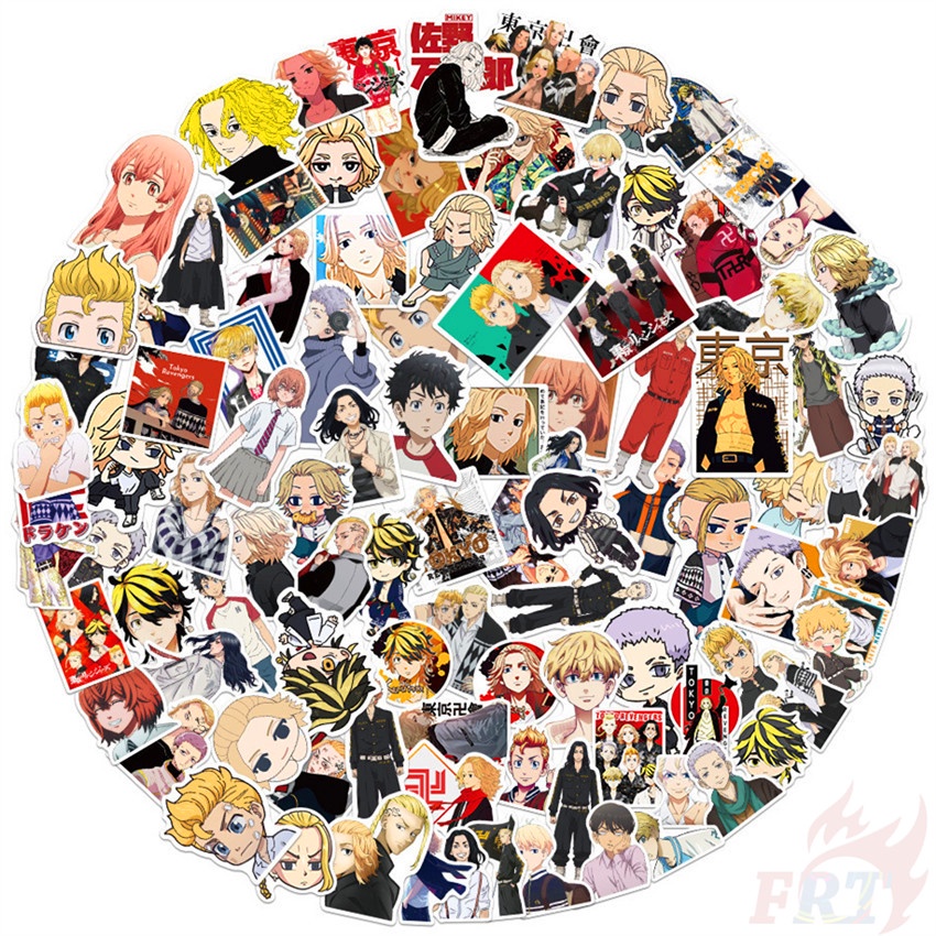 100pcsset Tokyo Revengers Series C Stickers Anime Diy Fashion Mixed Waterproof Doodle Decals 0635