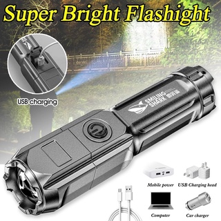 3 Modes Strong Light Zoom Torchlight/ USB Rechargeable Ultra Bright Flashlight/ 18650 Built-in Battery Outdoor Lighting