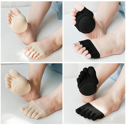 Summer Thin Toe Socks No Heel Open Toe Sweat-absorbent Anti-slip Half ...