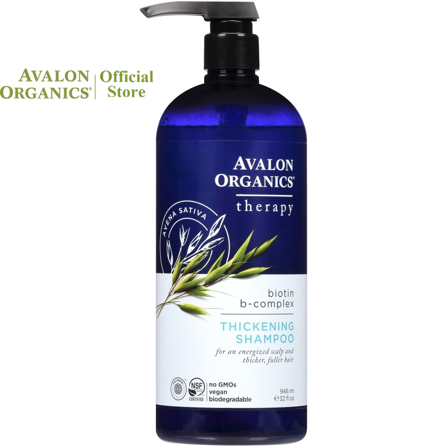 Avalon Organics Biotin B-Complex Therapy Thickening Shampoo 32oz/946ml ...