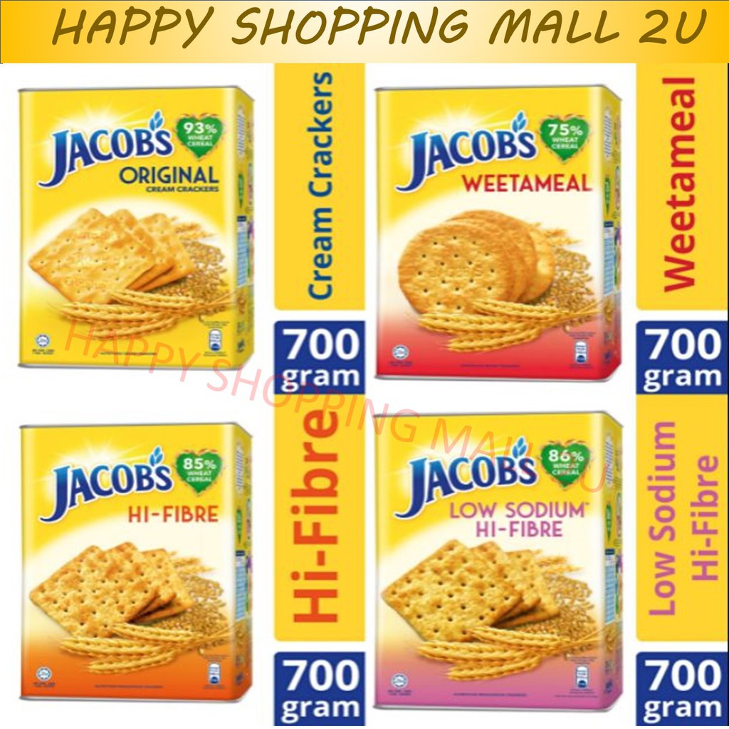 Jacob S Biscuits Original Cream Cracker Weetameal Hi Fiber Low