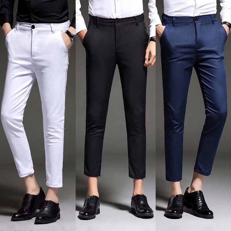 slim fit black slacks