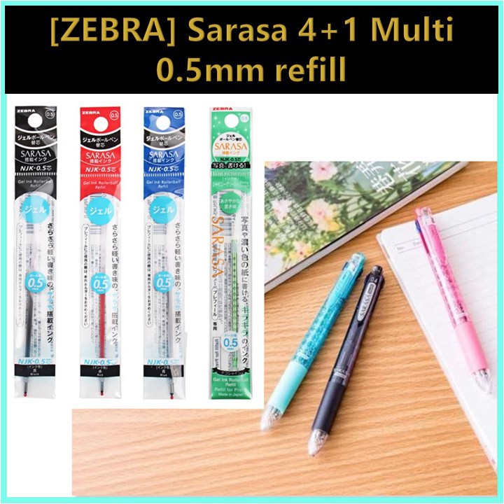 Zebra Sarasa Multi 4 Color 0 4 0 5mm Refill Shopee Singapore