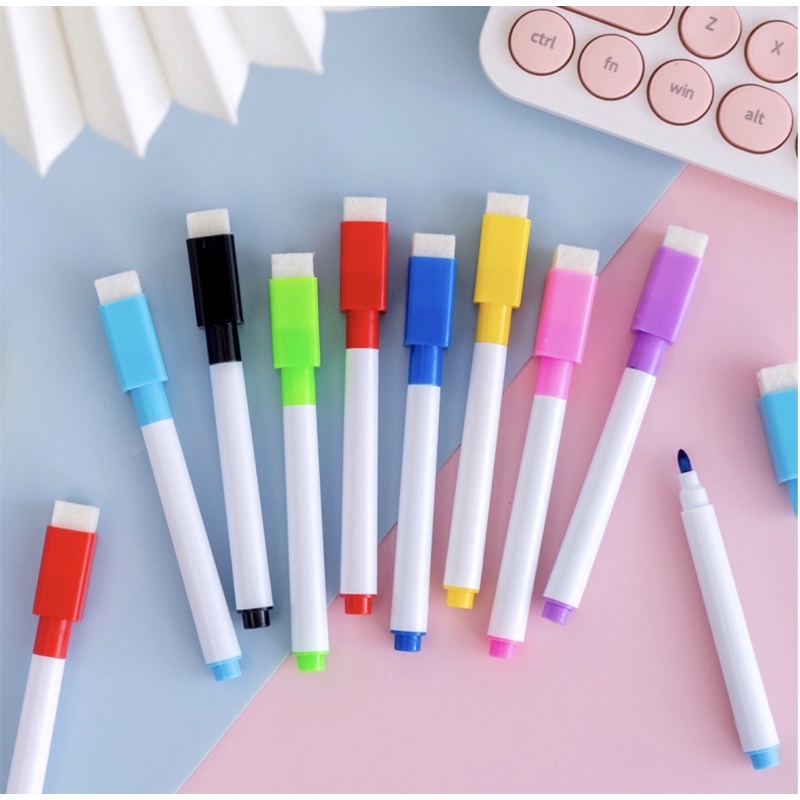 8 Colors Whiteboard Erasable Markers DryErase Marker Pens