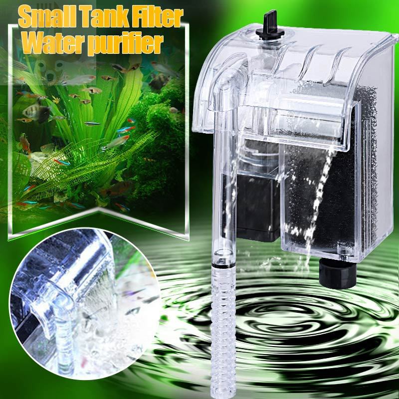 Aquarium Power Filter Waterfall Water Pump Circulation Fish Tank Mini ...