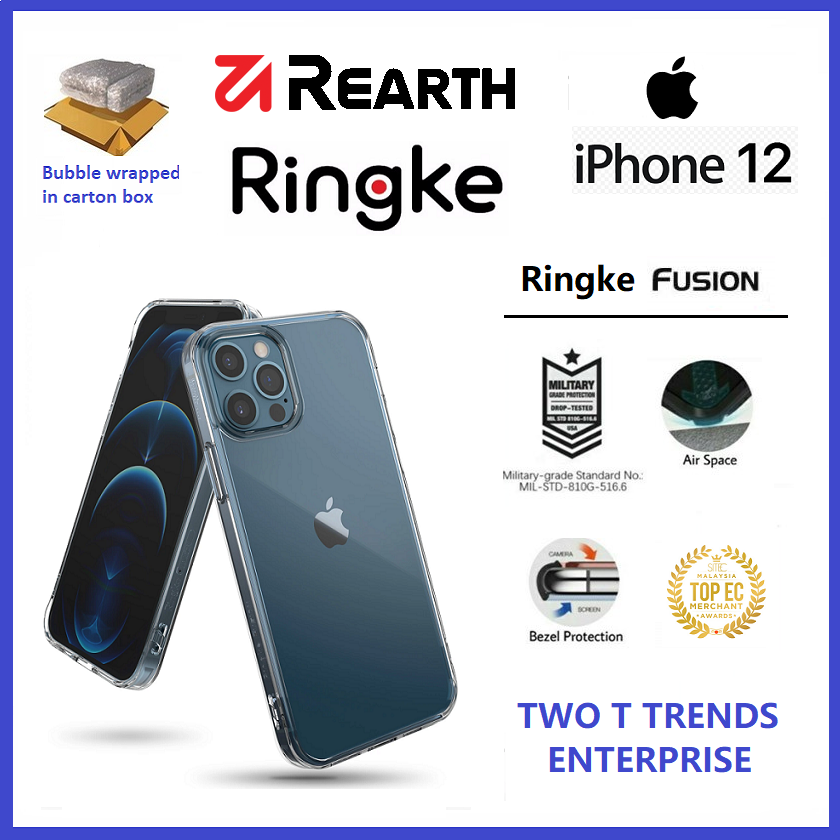 Apple Iphone 12 Iphone 12 Mini Iphone 12 Pro Iphone 12 Pro Max Iphone 11 Rearth Ringke Fusion Tpu Case Cover Ori Shopee Singapore