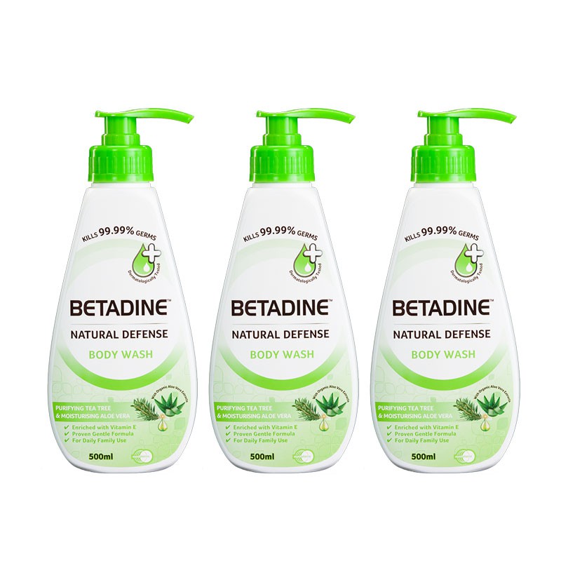 Betadine Natural Defense Body Wash Purifying Tea Tree & Moisturizing