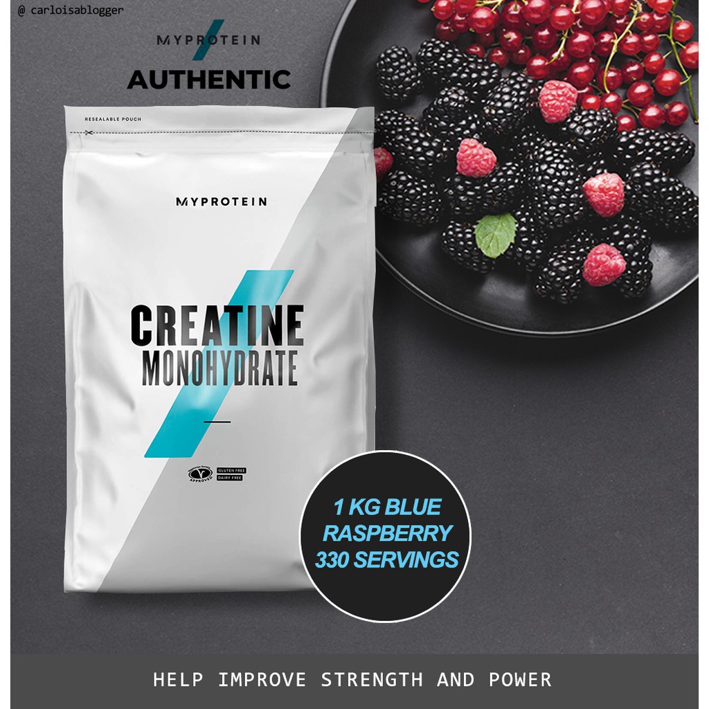 Creatine Monohydrate Powder Blue Raspberry Flavour 1 kilogram - Shopee Singapore