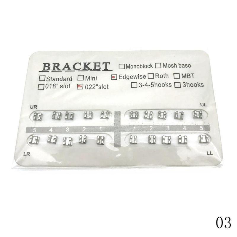 Dental Orthodontic Edgewise Metal Brackets Braces 345Hooks/3Hooks/No Hook B5M6 #7