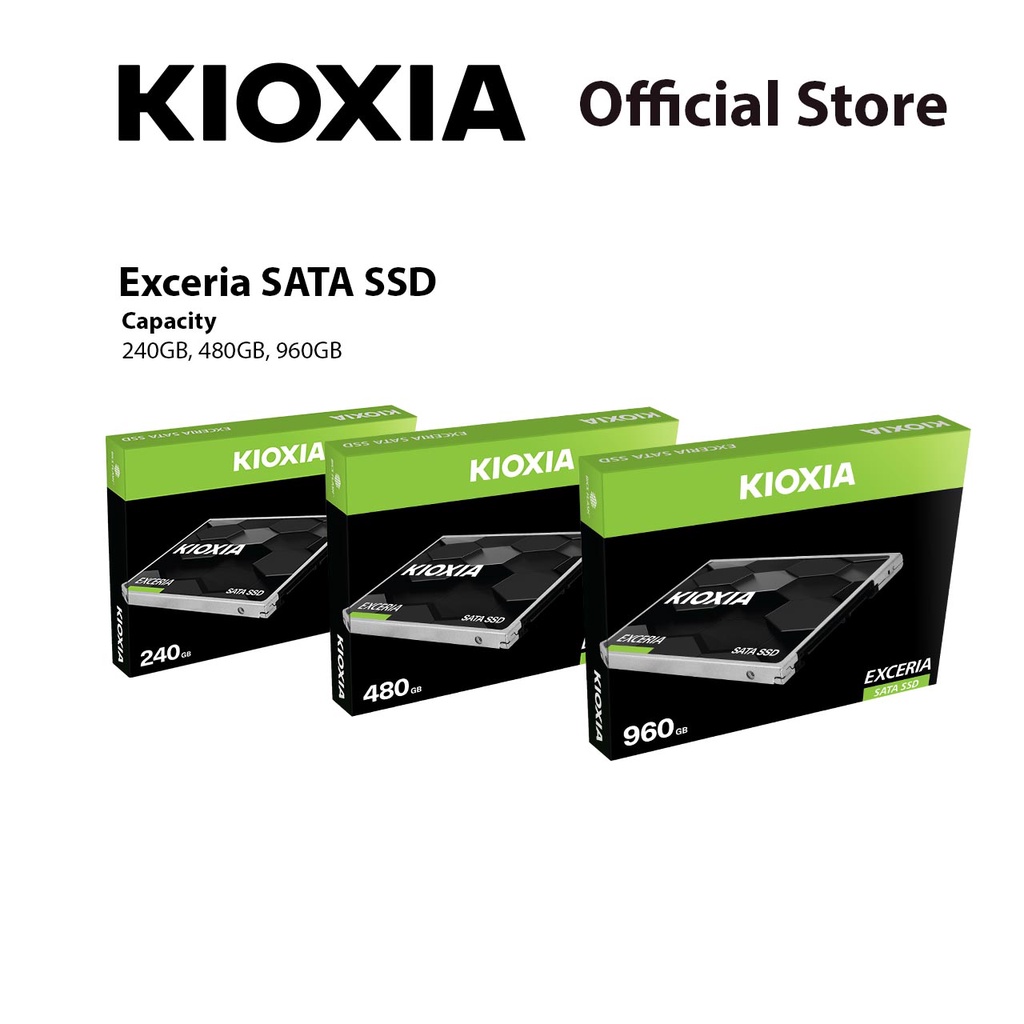 KIOXIA EXCERIA SATA SSD - R555/W540 Mb/s - 240GB 480GB 960GB | Shopee ...