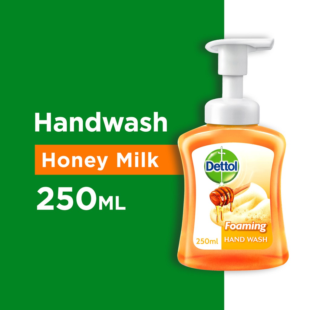 Dettol Foaming Hand Wash Honey Milk 250ml Kills 999 Of Germs 0360