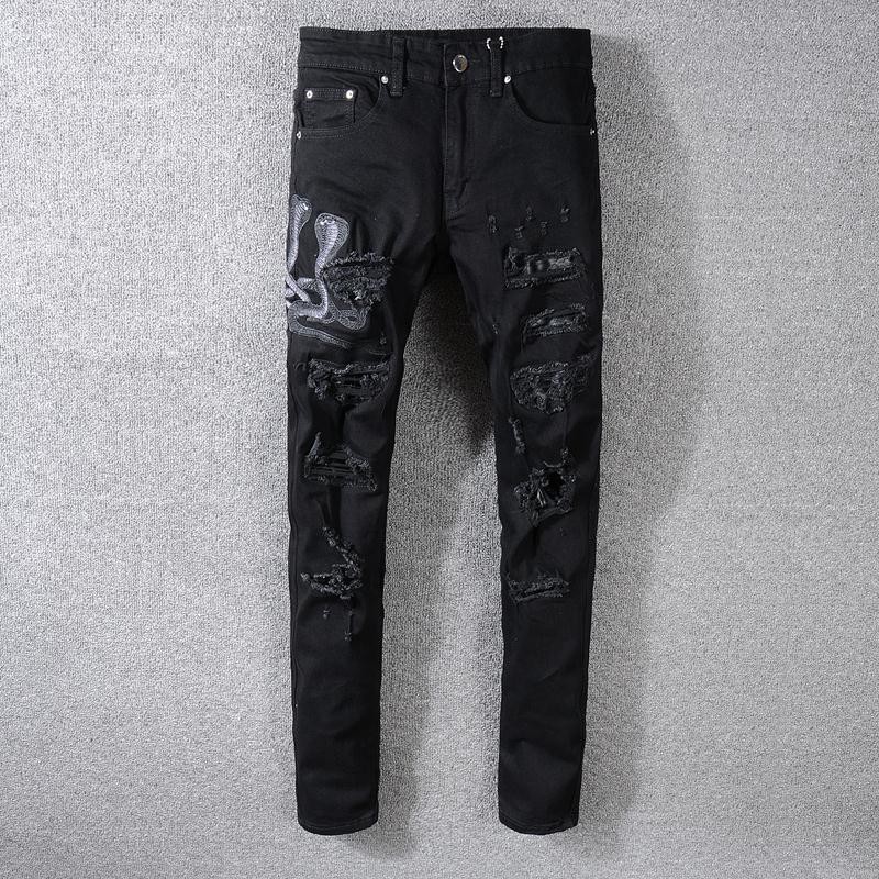 amiri snake patch jeans