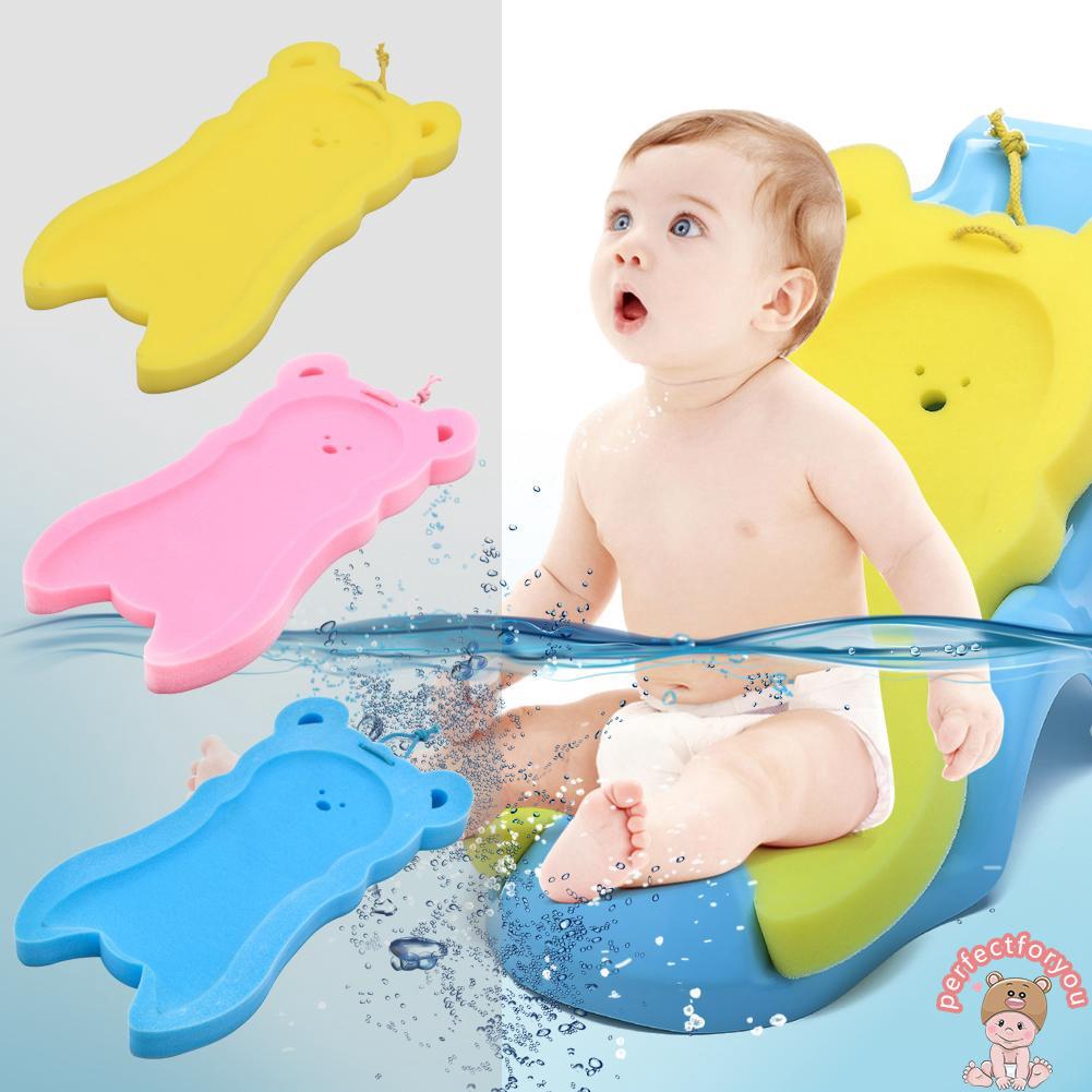 Baby Bath Mat Shower Rack Non Slip Soft Sponge Bathtub Newborn