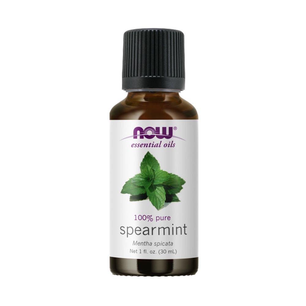 NOW Essential Oils, Spearmint Oil, Stimulating Aromatherapy Scent, Steam Distilled, 100% Pure, Vegan, (30 ml)