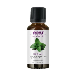 NOW Essential Oils, Spearmint Oil, Stimulating Aromatherapy Scent, Steam Distilled, 100% Pure, Vegan, (30 ml) #0