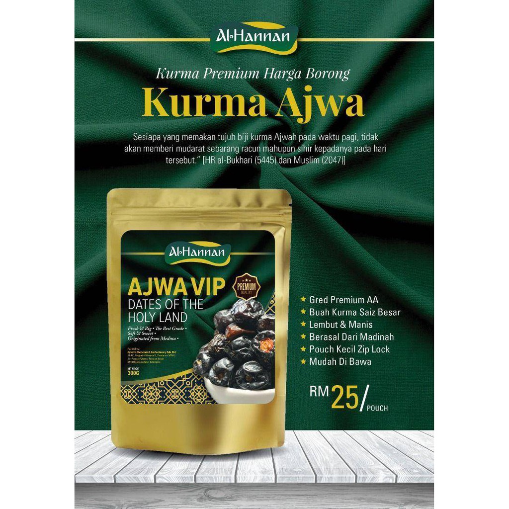 Kurma Al Hannan Kurma Ajwa Vip Kurma Ajwa Jumbo Kurma Safawi Vip Kurma Tangkai Singapore