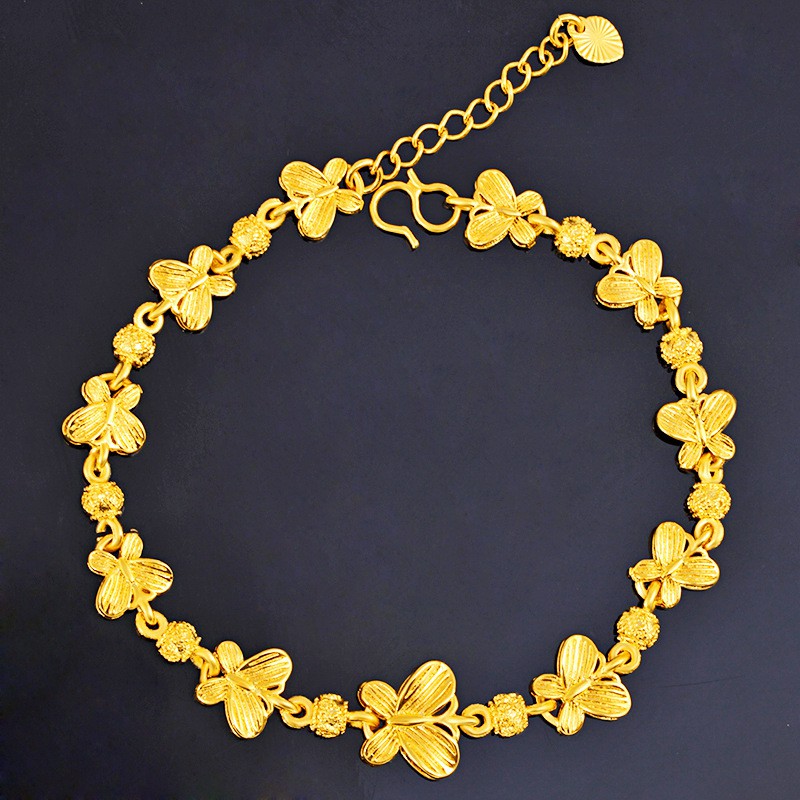 916 Bow Gold Bracelet 3d Hard Gold Jewelry Women Korean Fashion New Accessories Accessories Shopee Singapore