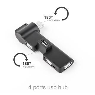 High Speed  USB 2.0 Hub 4 Ports usb Hub Rotated USB Splitter