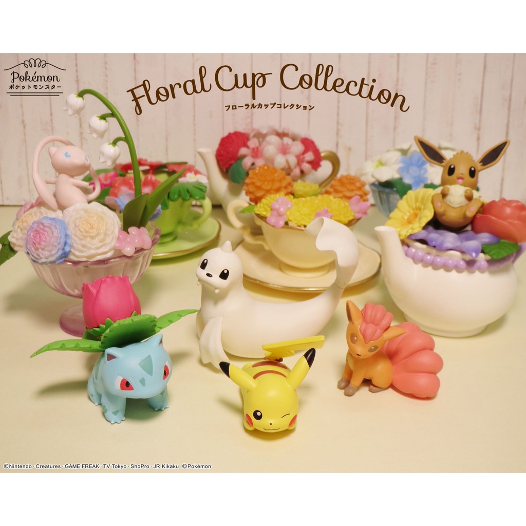 Re Ment Pokemon Floral Cup Collection Shopee Singapore