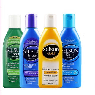 Australia SELSUN BLUE(Deep Cleansing, Replenishing) SELSUN GOLD Anti Dandruff Shampoo 200ml