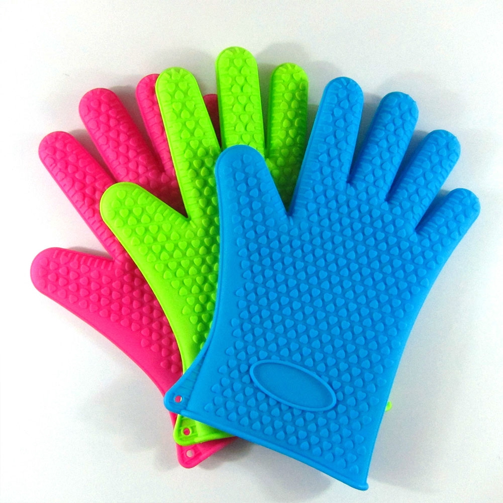 BBQ Glove Heat Resistant Insulated Gloves Non-Slip Grip Baking Hands Protector 
