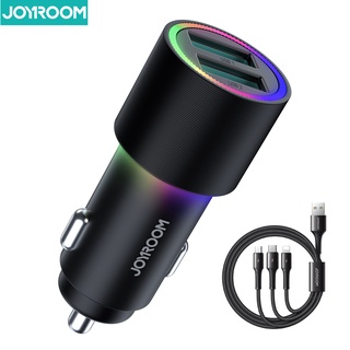 Joyroom LED 4.8A Car Charge Fast Charging Adapter Dual USB Port Cigarette Lighter Charger For iP Huawei Quick Charge