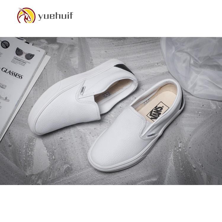 ladies white leather vans