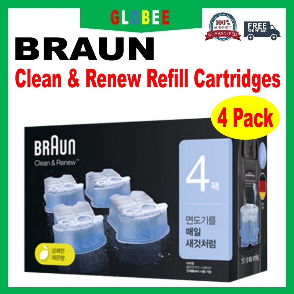 🥇Braun🥇4 pack Braun Clean & Renew Refill Cartridges CCR 4 Pack, Braun ...