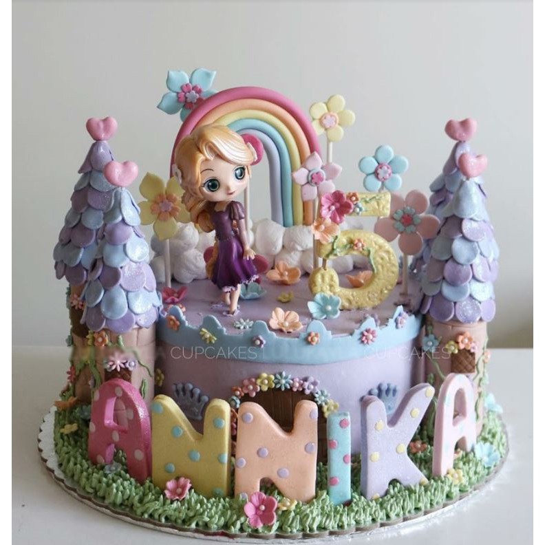 Tangled Rapunzel princess cake topper toy figurine cake ...