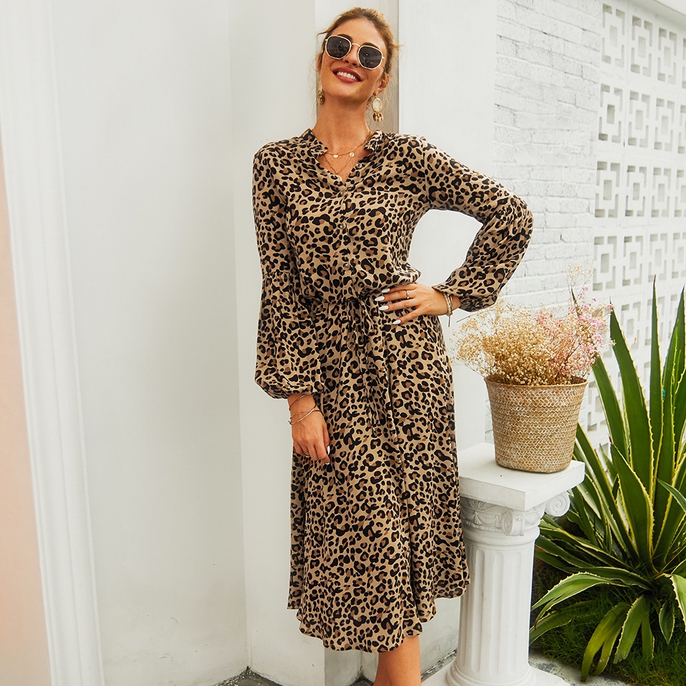 ladies leopard dress