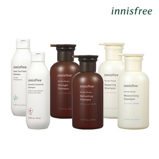 Image of innisfree Hair Shampoo 330ml (Green Tea, Camellia, Refreshing, Strength, Moisturizing, Repairing)