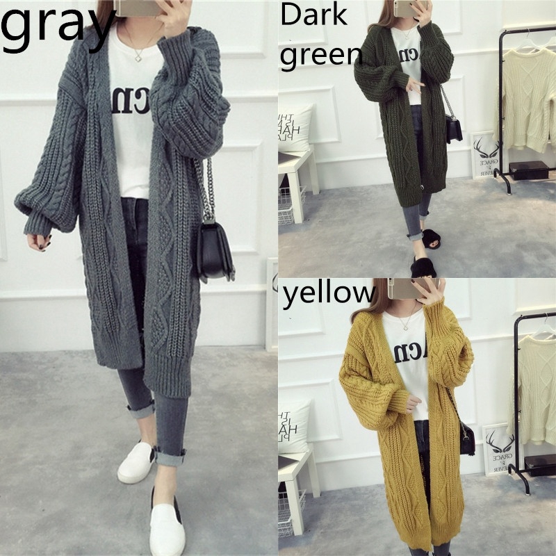 long dress with long cardigan