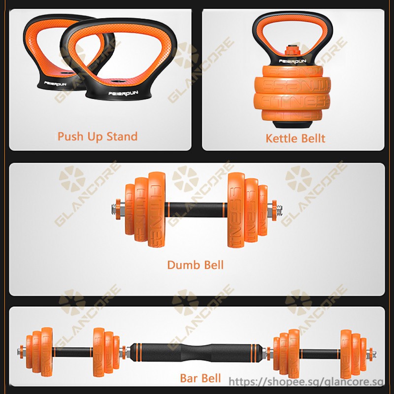 Xiaomi Fed Kettle Bell Bar Bell Chromed Dumbbell Set All In One Adjustable Weights With Storage Case For Man Carry Ba Shopee Singapore