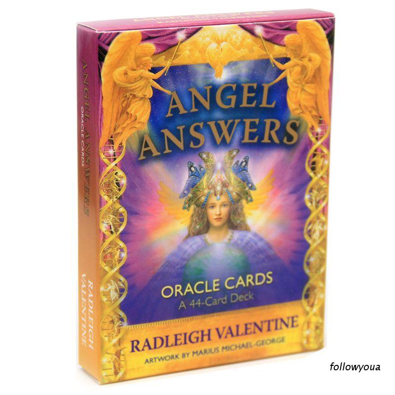 folღ Angel Answers Tarot 44 Oracle Cards Deck Full English Mysterious Divination Family Friend Party Board Game