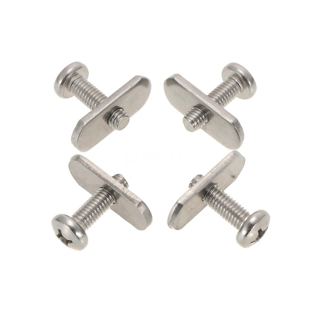 4 Sets Durable Stainless Steel Screws & Nuts Hardware for Kayak Track/ Rail T Sh 