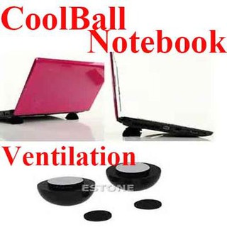 Laptop Notebook Stand Cool Ball + Skid proof Pad + Heat Reduction 1 Pair