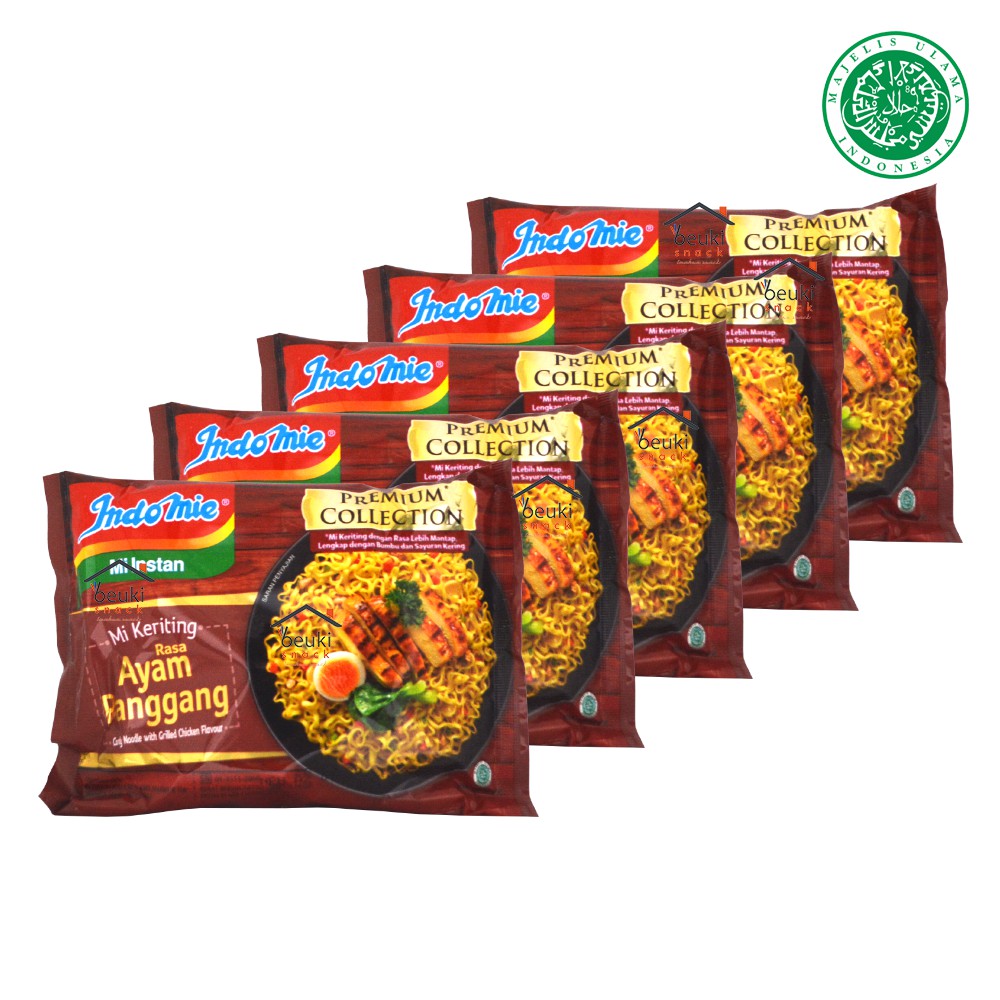 PACKAGE 5 PCS Indomie Premium Delicious Instant Curly ...