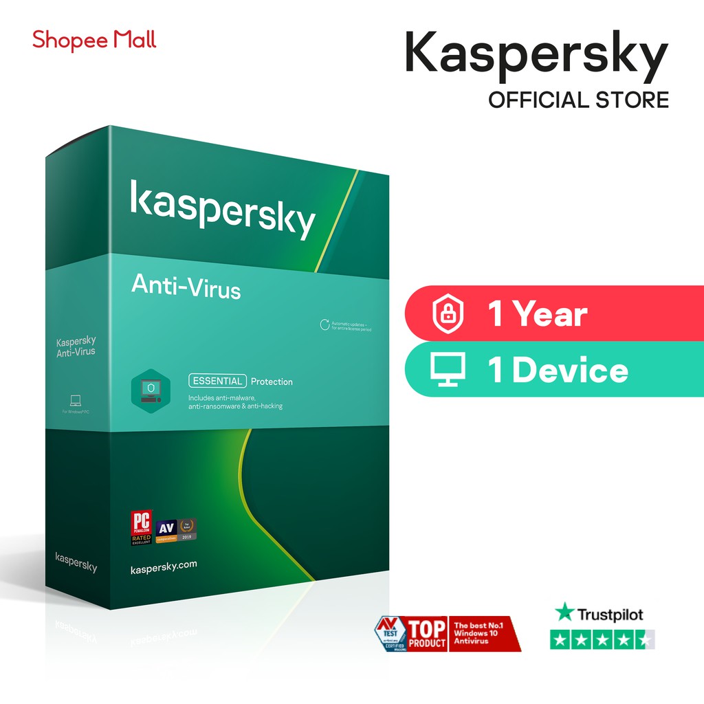 Kaspersky Anti Virus Software 1 Year 1 3 Device For Pc Shopee Singapore