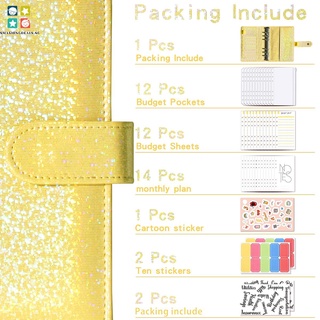 44pcs A6 Budget Binders Cash Envelopes for Budgeting Waterproof Shinny Budget Planner with Zipper BagsSHOPSBC3644 #4
