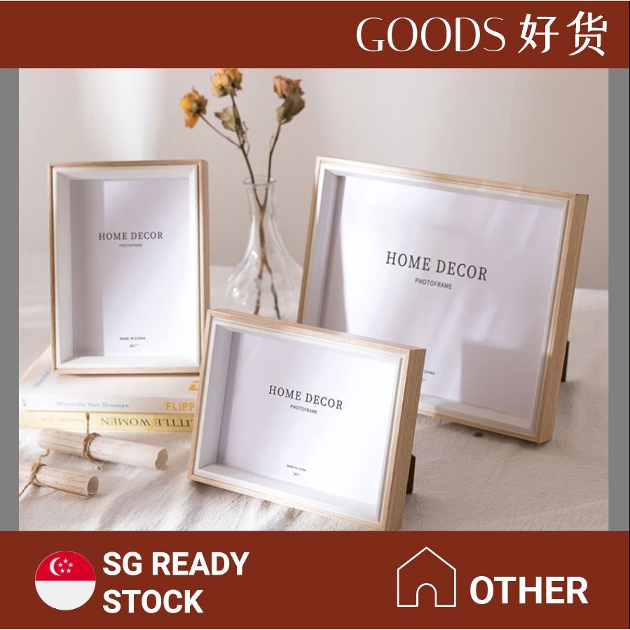 Affordable Quality Timber with White Border Photo Frame 5R 8R A4 For