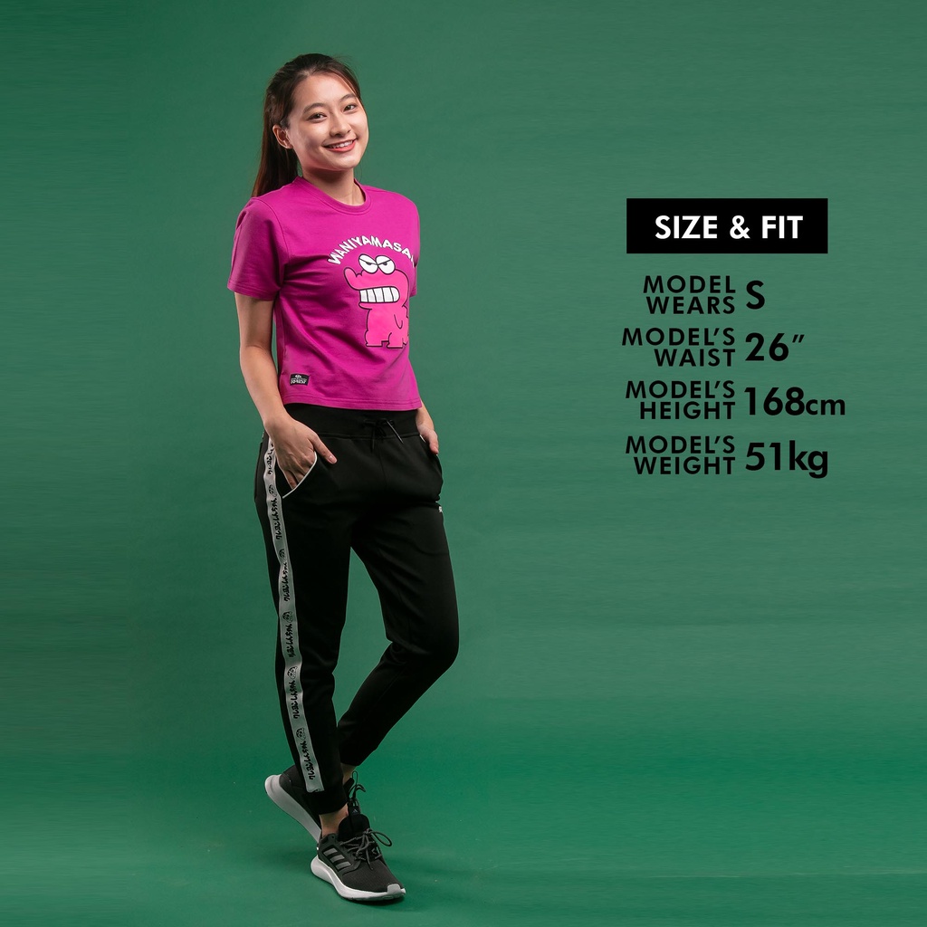 Image of Forest Ladies X Shinchan Taping And Premium Printed Logo Jogger Pants - FC810000 #5