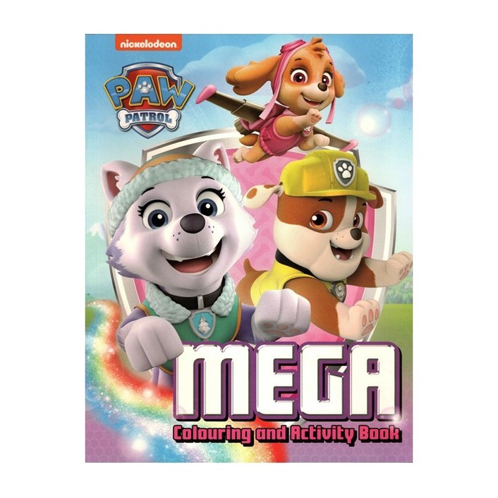 Paw Patrol Pink Mega Colouring & Activity Book For Kids With 64 Pages |  Shopee Singapore