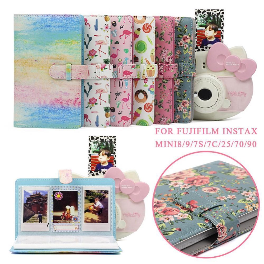 Instax Mini Film Photo Album 96 Pockets Pu Leather Picture Case For Fujifilm 8 9 7s 90 3 Inch Camera Accessories Cases Shopee Singapore