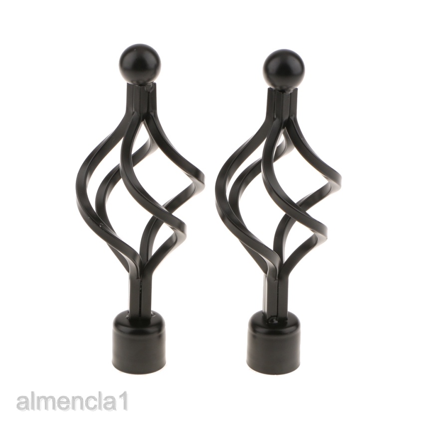 2x Decorative Curtain Pole Recess Bracket Curtain Rail Support