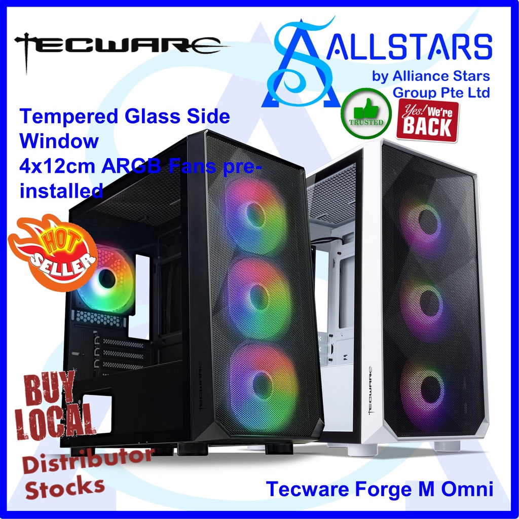 Tecware M Omni MATX / MicroATX Tower Chassis (Choice of Black