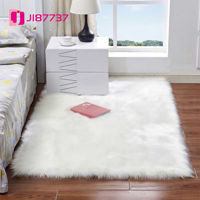 Washable Faux Sheepskin Chair Cover Warm Hairy Wool Carpet Seat Pad Fluffy Area Rugs