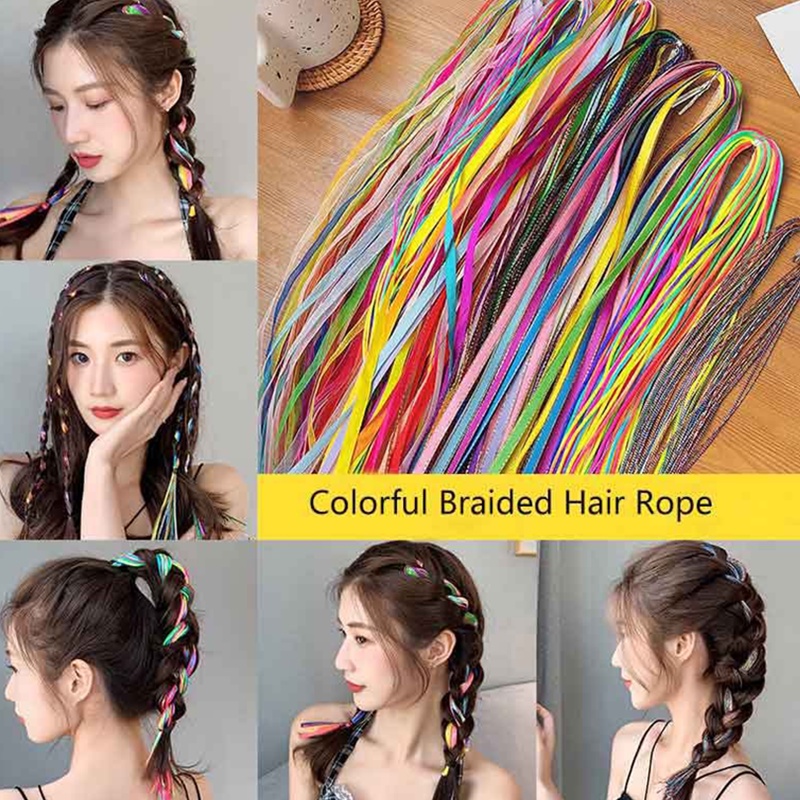 Colorful Children's Braided Hair Color Rope DIY Women Ponytail Hair Ribbons  Hip Hop Braids Dirty Braids Hair Rope | Shopee Singapore