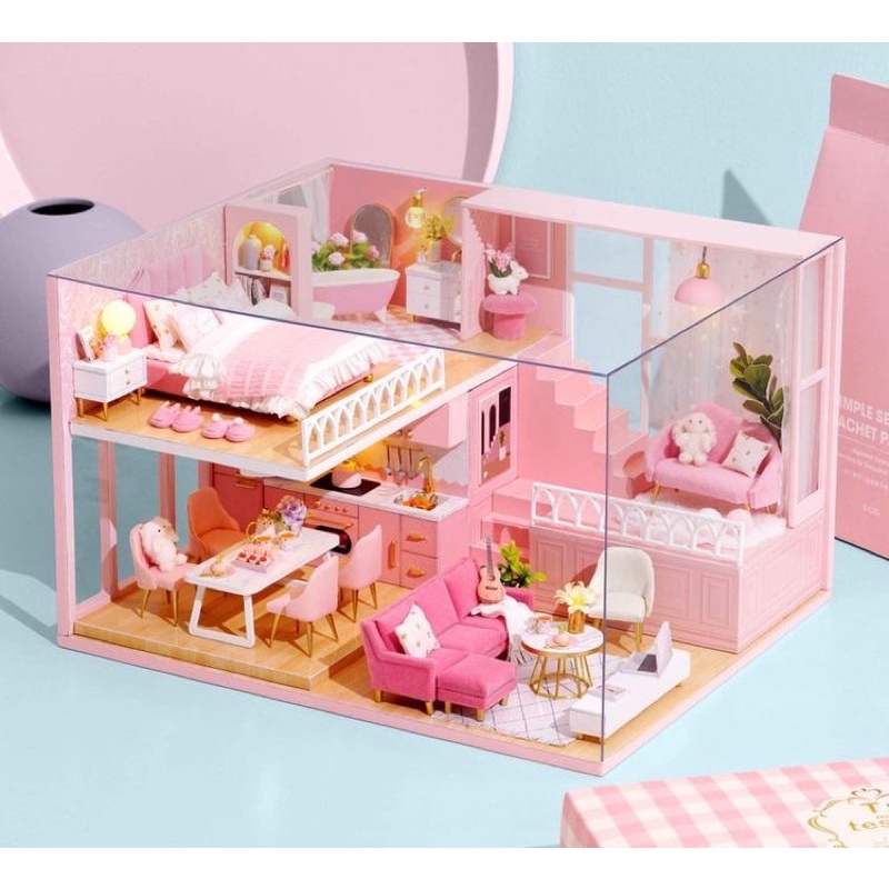 Dream room model _ Selfassembled doll house model (Free mica and glue) Shopee Singapore