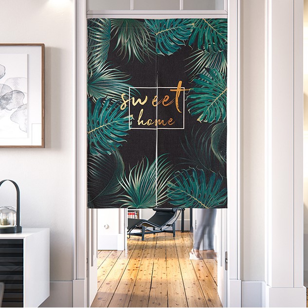 Sweet Home Tropical Leaf Door Curtain Shopee Singapore